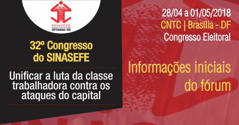 S32º CONSINASEFE será realizado de 28/04 a 01/05, em Brasília-DF