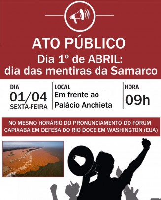 Ato Público 1 de abril Rio Doce